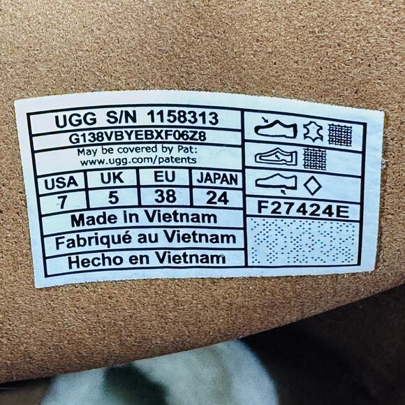 UGG Women's Classic Twin Seam New Heights Chestnut Suede Boots 1158313 Size 7 - Picture 11 of 12